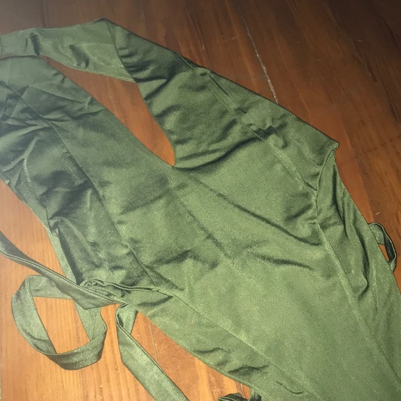 Super Sexy Olive Green one piece bathing suit - Picture 7 of 8